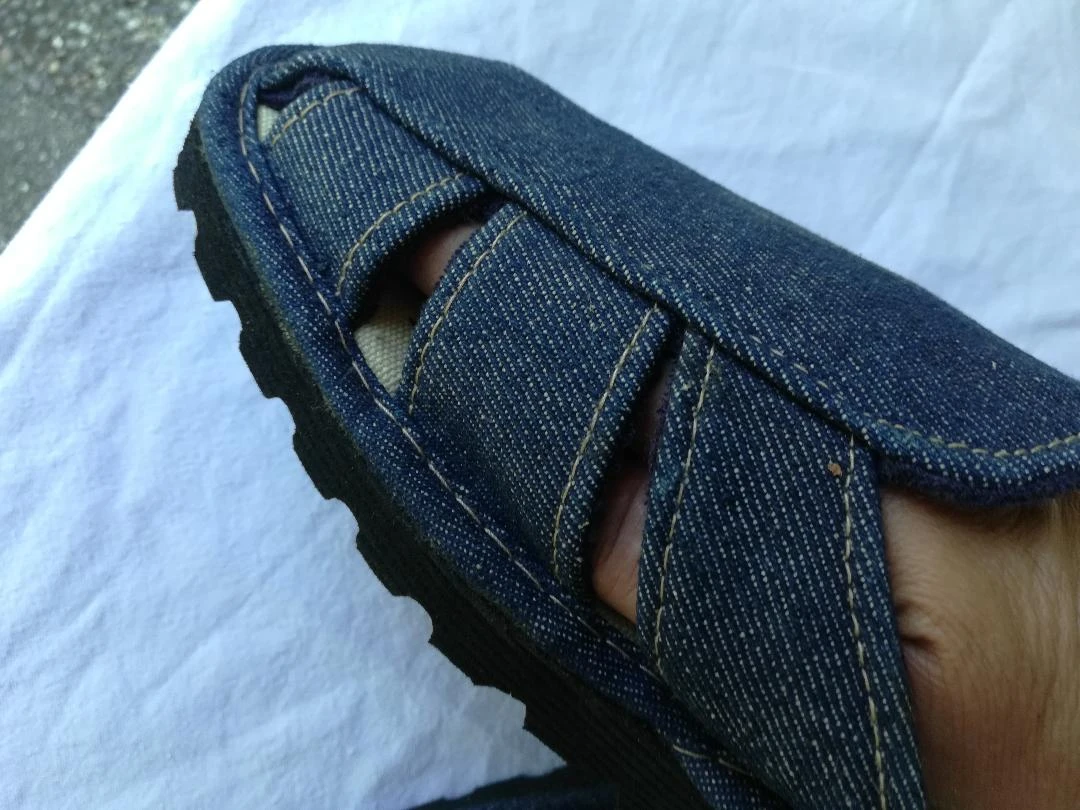Par de mulas (también se pueden usar como pantuflas) de mezclilla talla 39-nueva – photo 2